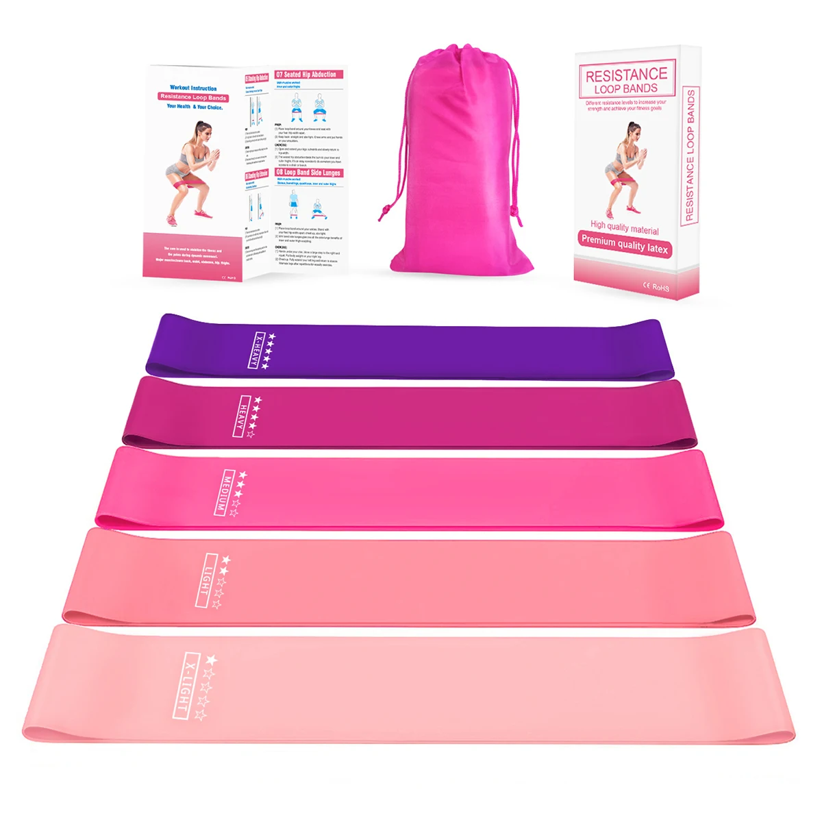 

Абсолютно новые 5 уровней резистивных резинок для фитнеса натуральные латексные растягивающиеся резинки для упражнений подходят для занят...