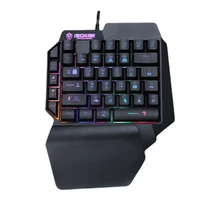 one handed 35 key mechanical gaming keyboard rgb backlit portable mini gaming keyboard game controller for pc ps4 xbox gamer