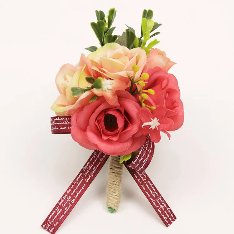 

Banquet Party Corsage Hand Artificial Flowers Plants Wedding Decoration Dried Natural Silk Preserved Flowers Wall Home Decor