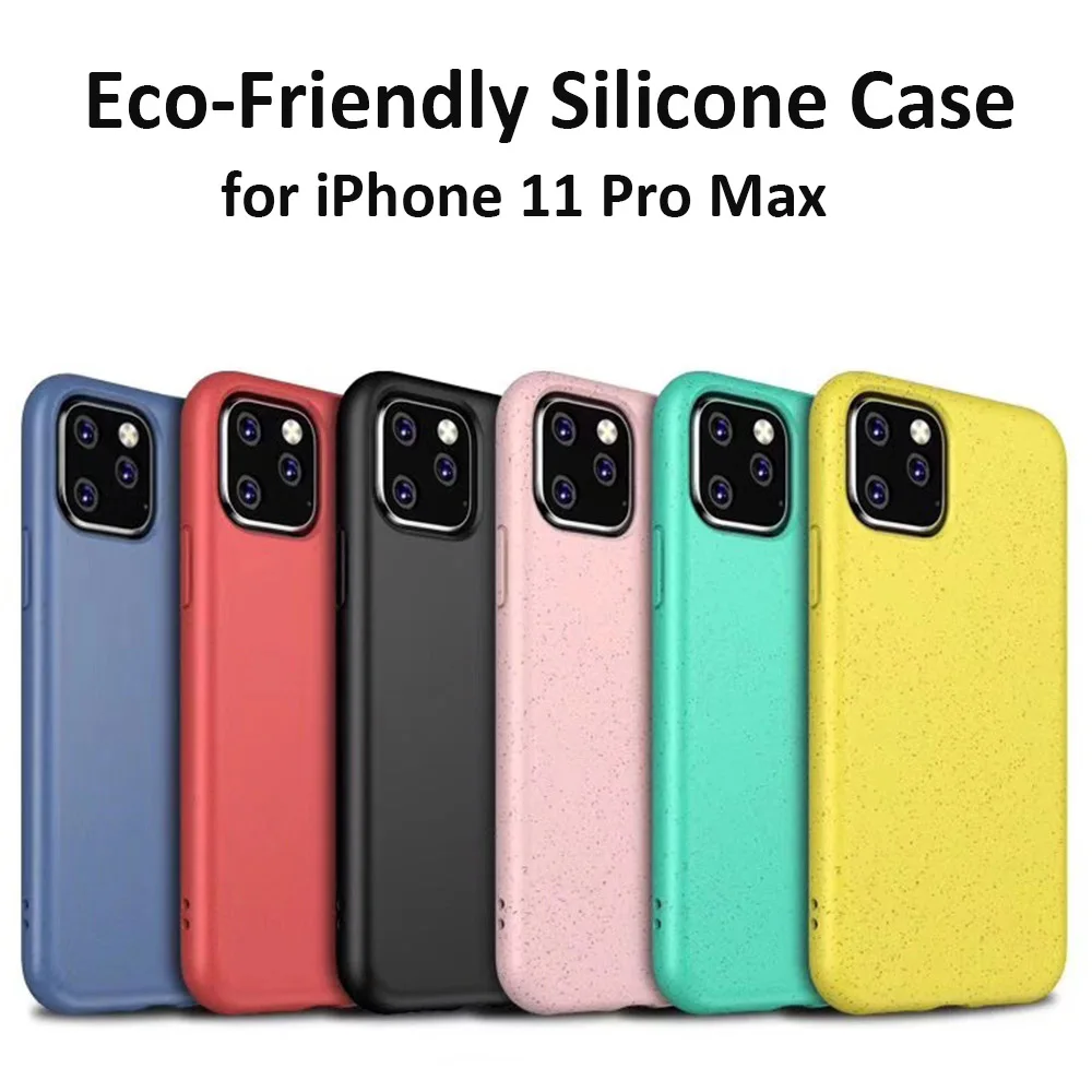 Экологичный силиконовый чехол для iPhone 12 mini 11 Pro Max 7 8 Plus XR XS MAX телефона 6 6s X мягкая