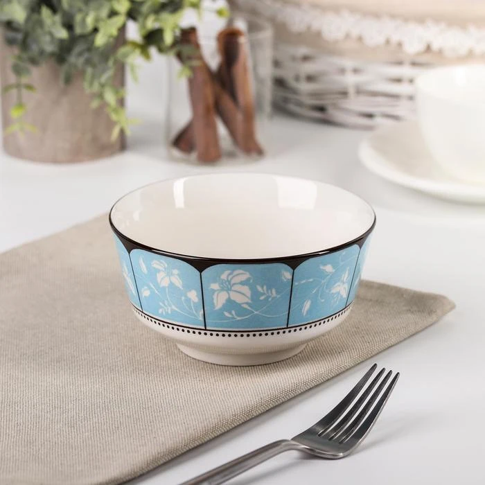 Миска Вдохновение 12 5×6 5 см цвет голубой | Дом и сад