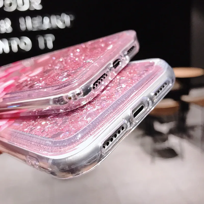 Чехол для телефона Gimfun с розовым цветком и зыбучим песком Iphone 11 Pro Max Xs Xr 6s 7 8plus