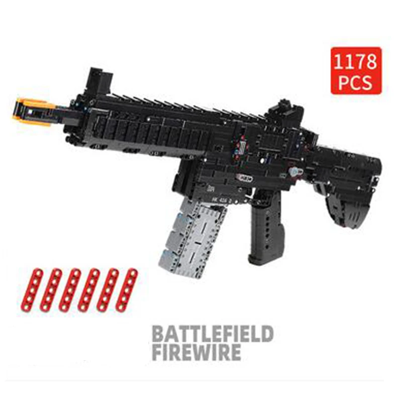 

MMilitary войны пистолет строительный блок оружие HK416D винтовки автоматы блоки для оружия Гатлинга Пистолеты выбросов Модель Коллекция игрушек
