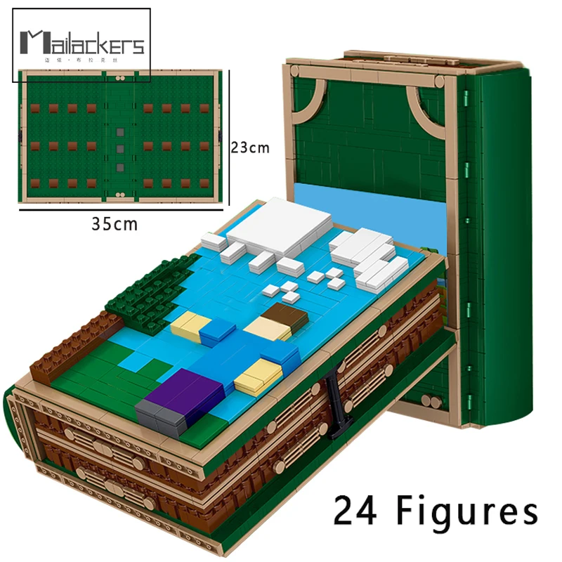 

Mailackers Creator My World Collection Book with Action Figures Building Blocks My World Steve Memorial Manual Set Bricks Toys