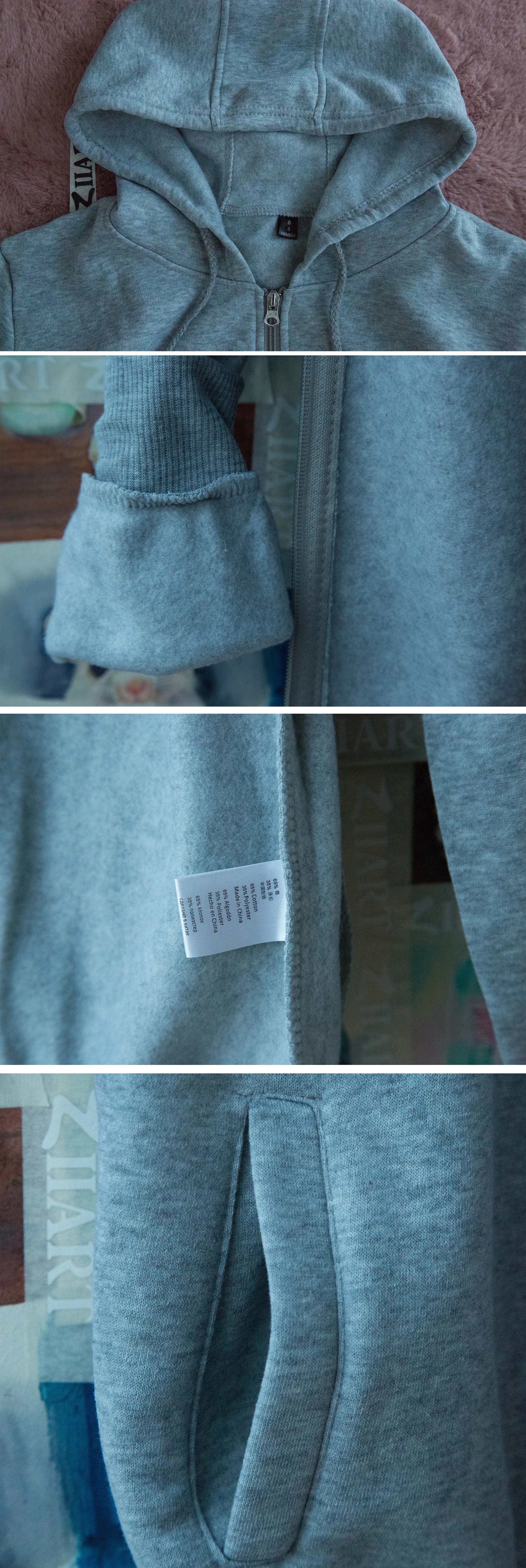 Куртка с капюшоном на молнии из хлопка для девушек и женщин | Женская одежда