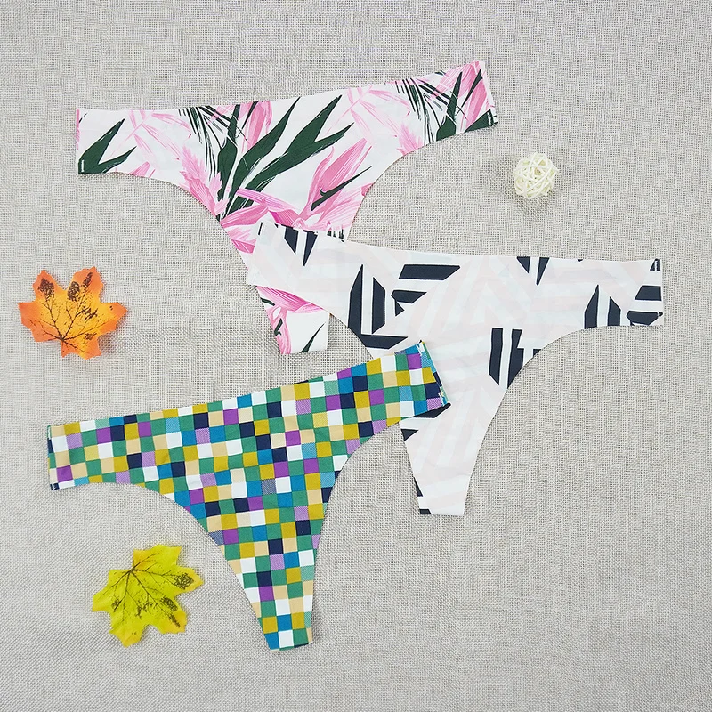 Женское нижнее белье 3 шт./Лот женские бесшовные стринги интимные бразильские