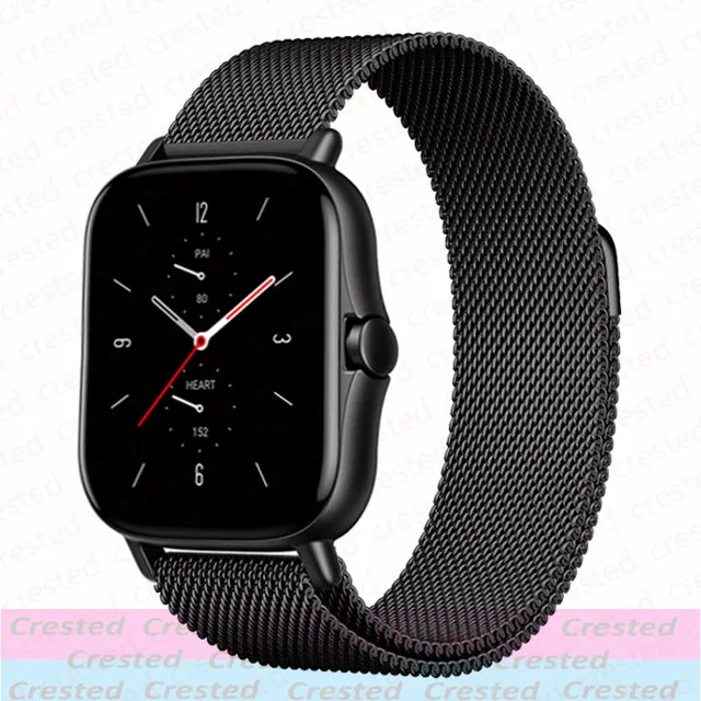 20mm/22mm Magnetic band For Amazfit GTS/2/2e/3/GTS2 Mini/GTR 42mm/47mm/GTR2/3/Pro stratos Metal Watch Bracelet Amazfit bip strap images - 6