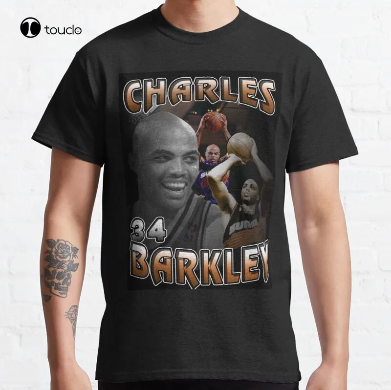 

Charles Barkley - Bootleg Classic T-Shirt Cotton Tee Shirt Custom Aldult Teen Unisex Digital Printing Tee Shirt Cotton