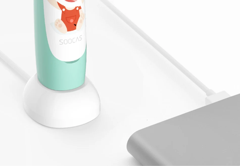 Xiaomi Mijia Soocas sonic электрическая зубная щетка C1 для детей, водонепроницаемая перезаряжаемая Милая умная ультра звуковая зубная щетка для детей