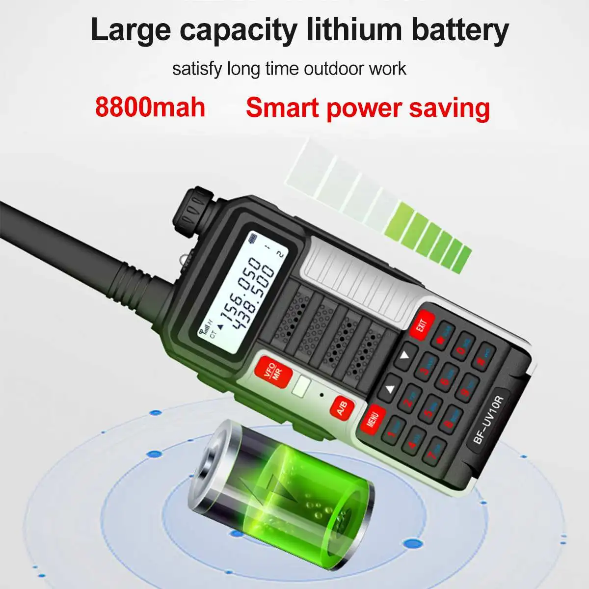 Профессиональный Baofeng иди и болтай Walkie Talkie “иди UV-10R высокое Мощность 10 Вт 8800 мАч