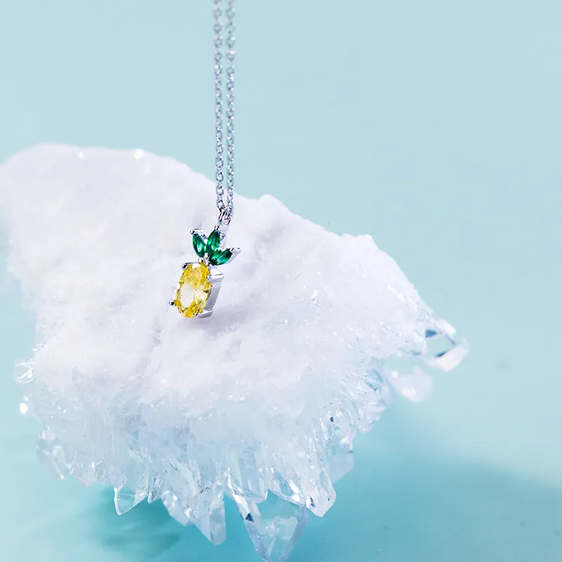 Trustdavis 100% Стерлинговое Серебро 925 пробы ювелирное изделие фруктовый ананас CZ