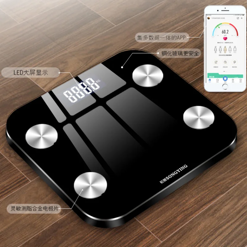 USB зарядка приложение Bluetooth Смарт тело жира шкала здоровья весы электронные