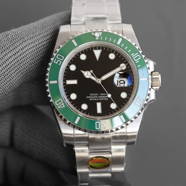 Classic Men s Mechanical Watch 116610 Green/Black Clean Ceramic 904L Steel 1:1Edition black face luxury brand watch