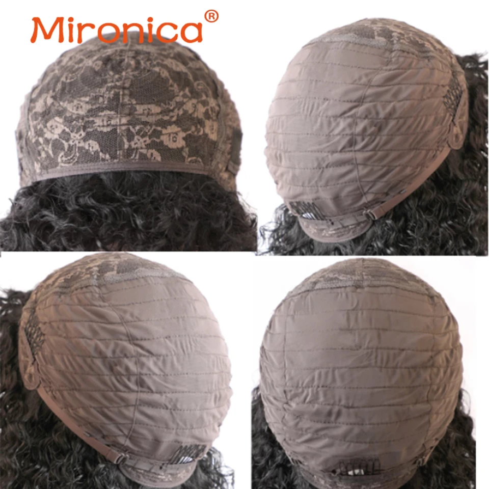 

Mironica Hair Wig Water Wave Wig With Bangs Full Machine Wigs With Bangs Human Hair Wigs For Black Woman Full Machine Made Wigs