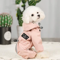 waterproof perro dog clothes dog jumpsuit jacket mesh breathable sweat absorbent reflective dog raincoat coat roupa puppy abrigo