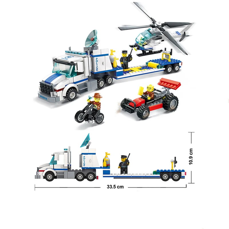 Городской грузовой вертолет транспорт городская полиция 393 шт модель грузовика