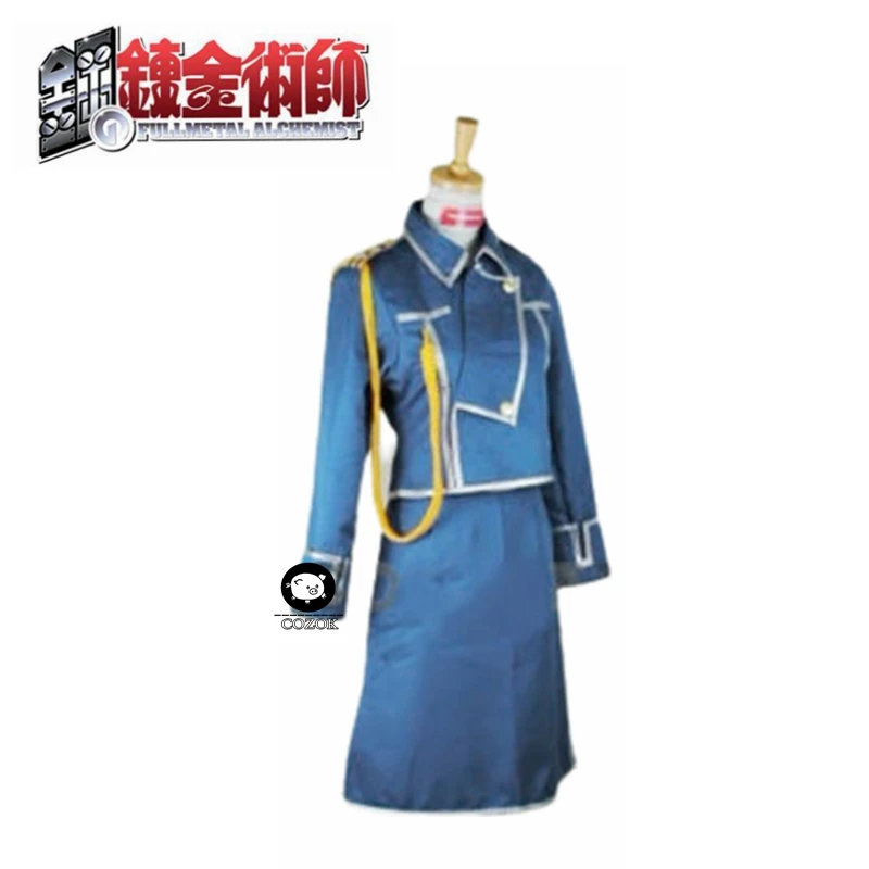 Цельнометаллический Костюм Аниме Alchemist Riza Hawkeye Униформа полный комплект костюм