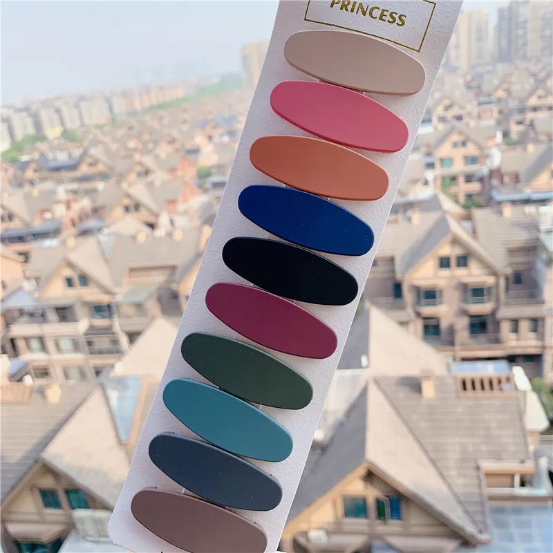 Модная простая заколка для волос Morandi челки металлические заколки девочек