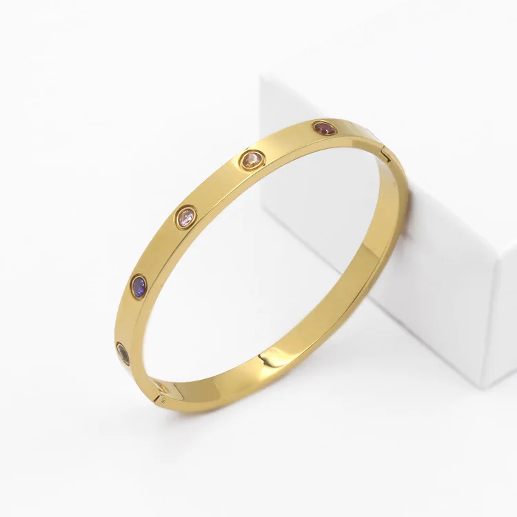 Clasp Titanium Steel Fashion women's Couple Style Bracelet