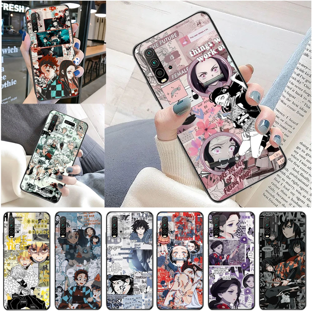 

Cartoon Japan Anime Demon Slayer Phone Case For Xiaomi Redmi Note 9 9T 9S Pro Max 5G K20 K30 K40 Pro Plus K40 K30 Pro Cases