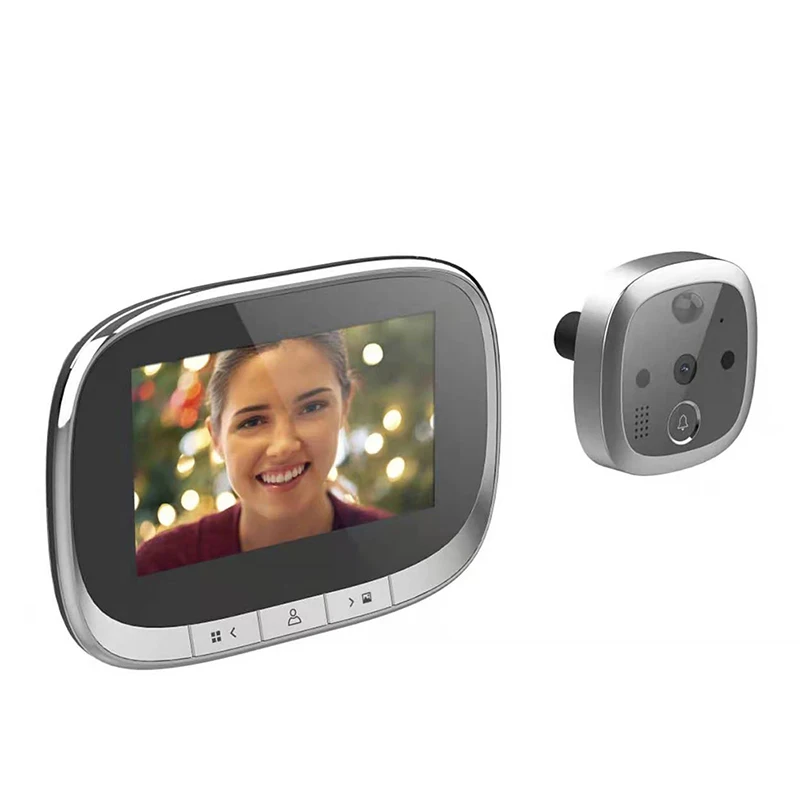

4.3 Inch LCD Color Screen Digital Doorbell 120 Degree Electronic Peephole Door Camera Viewer PIR Night Vision Outdoor Door Bell