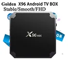 ТВ-приставка S905W, Android 9.0, золотой X96 FHD, четырехъядерный процессор, поддержка 2,4G, беспроводной Wi-Fi медиа-приставка