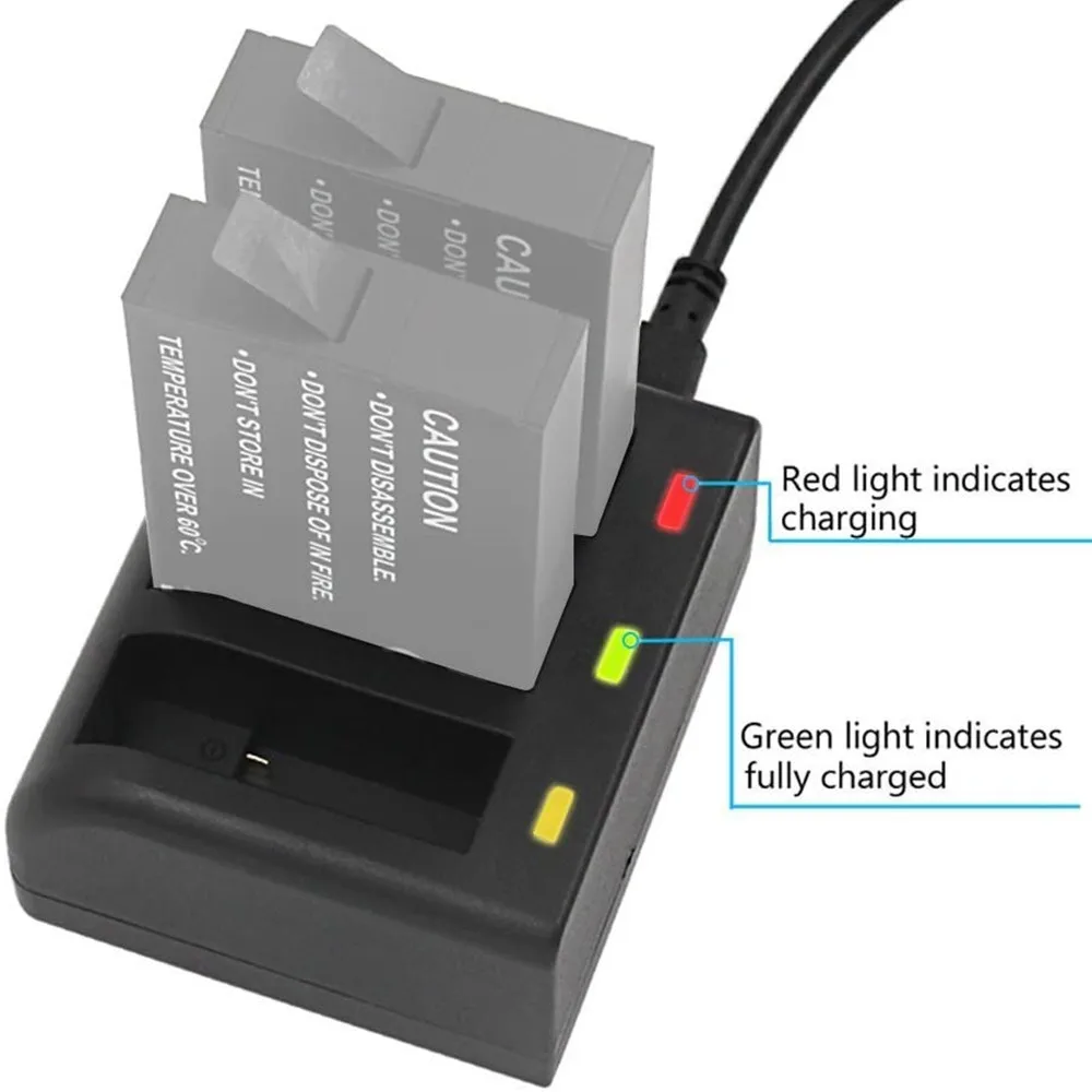 

Gonine 3 Channel Battery Charger for GoPro Fusion, ASBBA-001 Batteries with LED Indicators, USB Micro, Type C Port