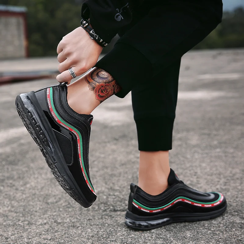 Air Cushion Thick Sole Platform Sneakers Men Vulcanize Shoes Man Mixed Color Chunky Dad Shoes Men Trainers Creepers Loafers