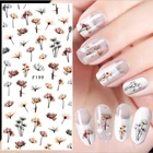 1 шт. стикеры 3D на ногти Nail Art Наклейки многоцветные цветы украшения ногтей новые розовыебелые цветочные наклейки для ногтей