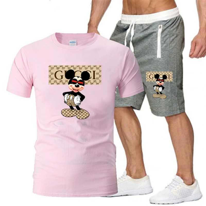 

2021 Hot-Selling Summer T-Shirt Pants Set Casual Brand Fitness Jogger Pants T Shirt Hip Hop Fashion Men's Tracksuits