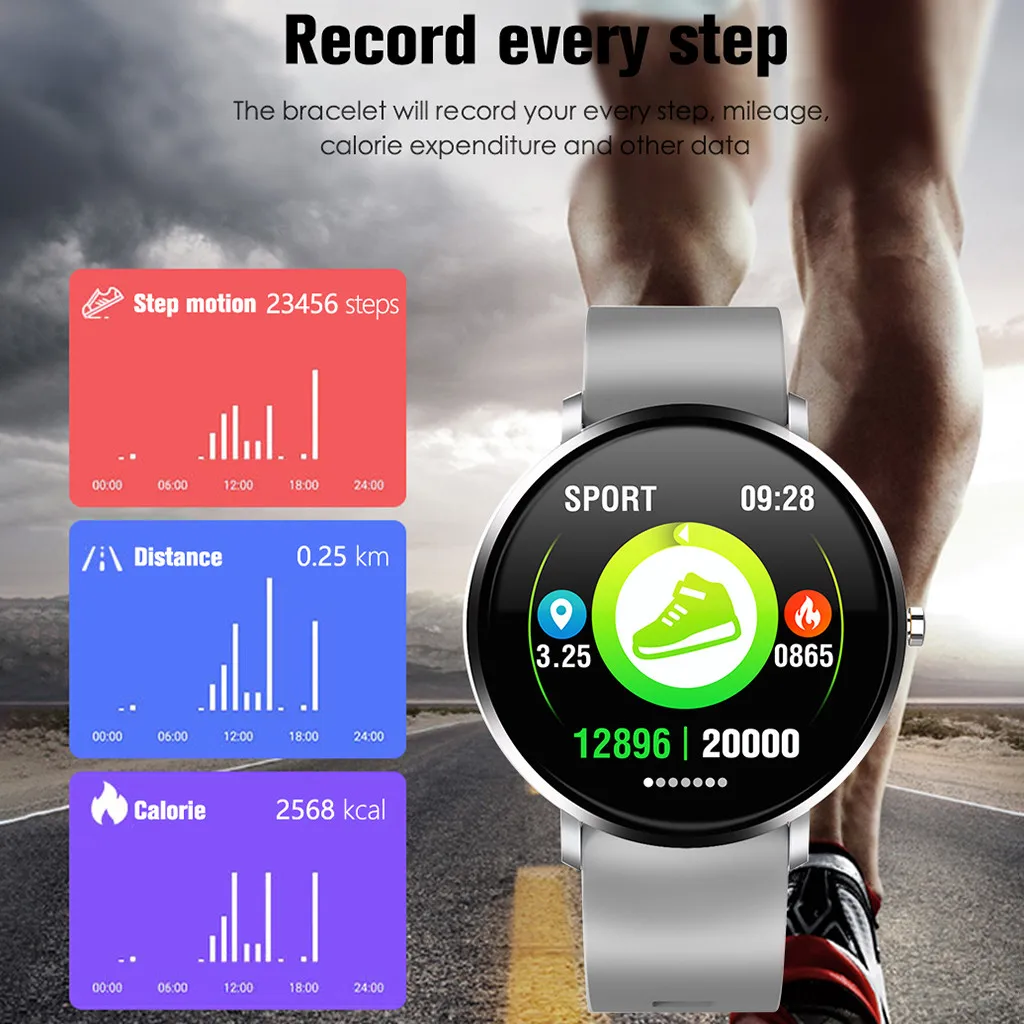 1 3 дюймов цветной экран пульсометр кровяное давление мониторинг сна смарт