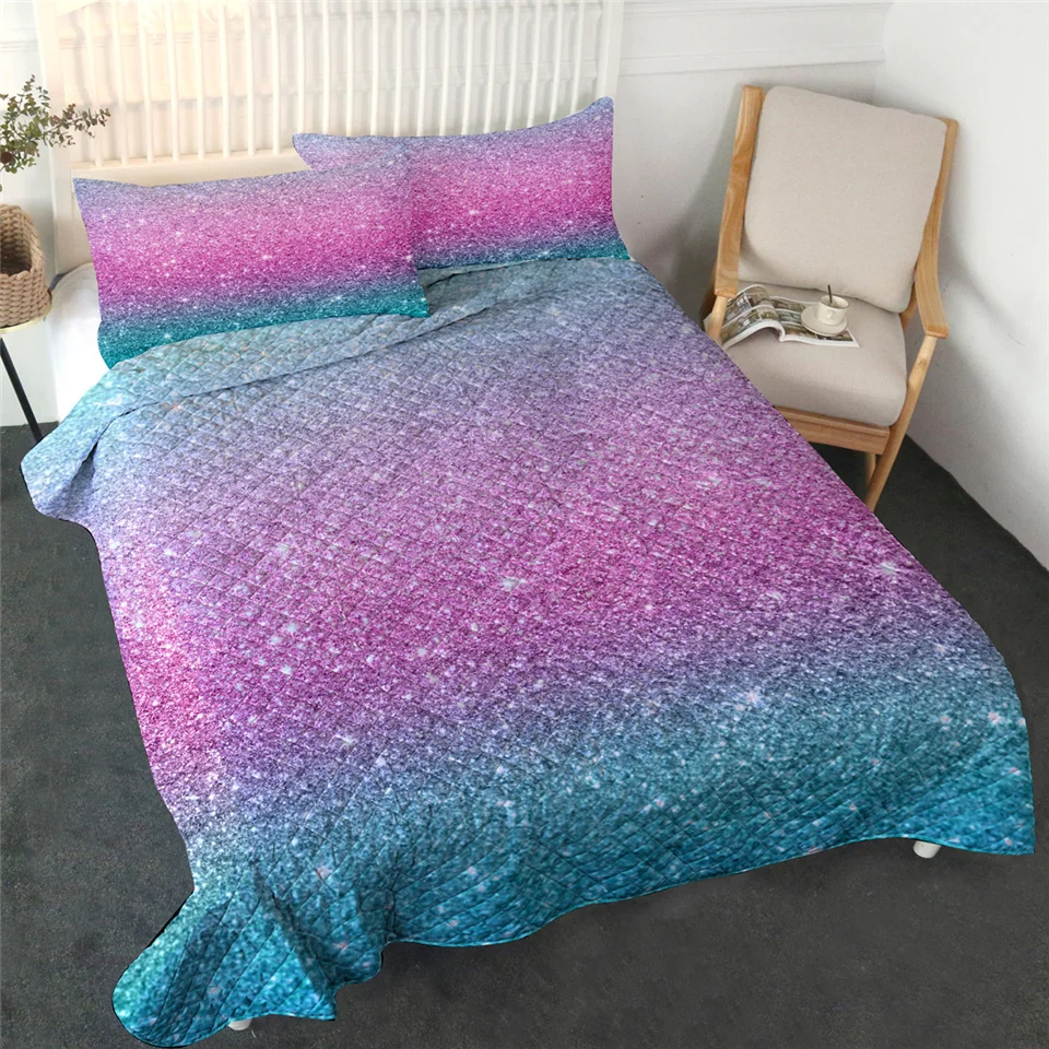 008 3pcs BlessLiving Eyelash Coverlet Set Cute Eyes Gold Black Bed Quilt Set 3-Piece Modern Bedspreads for Fashion Girls Summer Blanket - Цвет: 008 3pcs