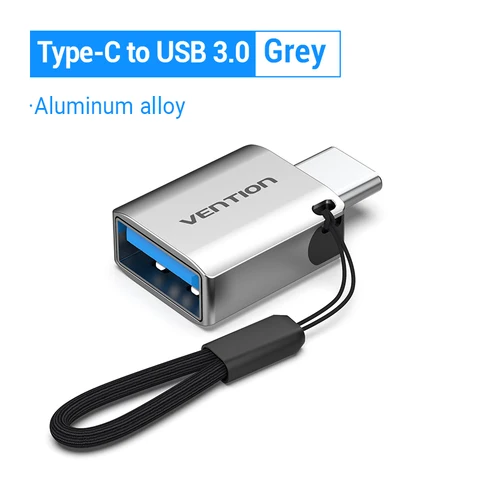 Переходник Vention usb-c (штекер)/USB 3,0, 2,0 (гнездо), OTG, для Macbook Pro, Huawei Mate 30, Samsung S10