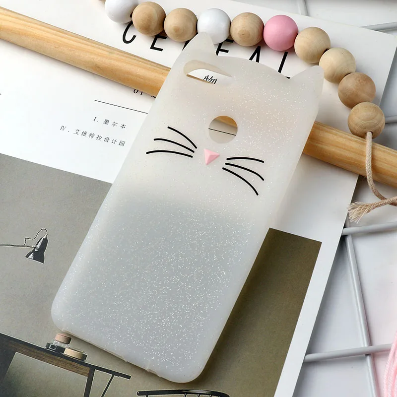 White Чехол для huawei Y5 Y5 Y3 II Y6 Y9 чехол s 3D милый Кот силиконовый чехол для huawei Y7 Prime Y7 Pro Y9 бампер - Цвет: White