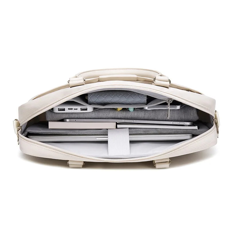 Waterproof Shockproof Briefcases Women Document Workbag Travel Material Laptop Protection Handbag Weekend Shoulder Bag Accessory