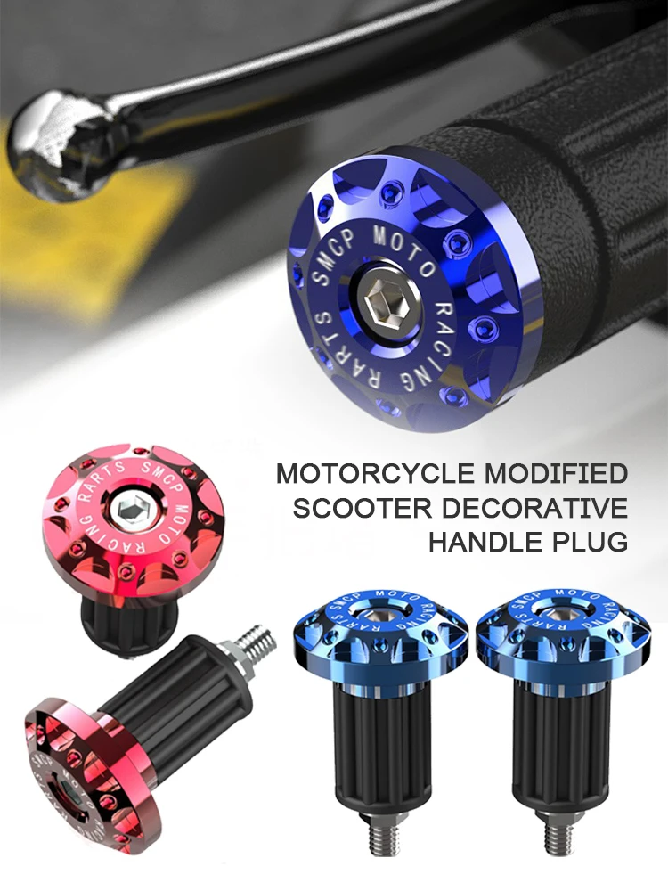 

2PCS Motorcycle Handle Bar Ends Grips Moto CNC Metal Handlebar Counterweight Plug Slider Motor Bike Grips Dirt Bike Accessories