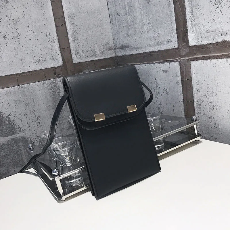 

Summer New Trend Messenger Bag Tide Soft Leather Shoulders Mobile Phone Bag Change Small Bag Vertical