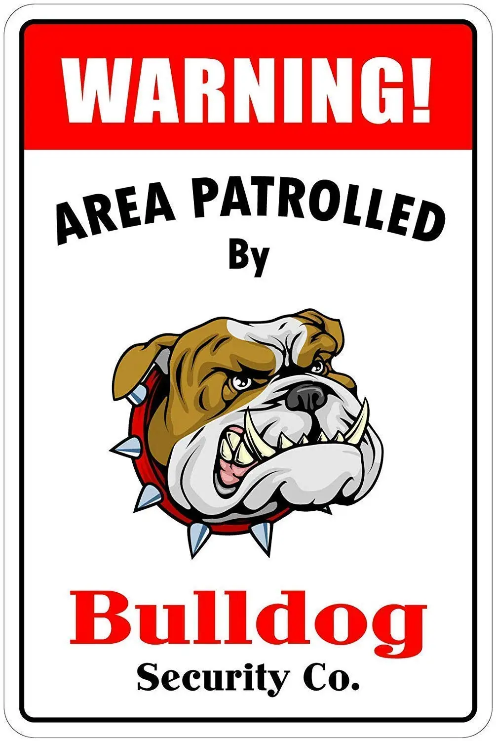 

SLALL Bulldog Bedroom Office Retro Street Sign Household Metal Tin Sign Bar Cafe Car Motorcycle Garage Decoration