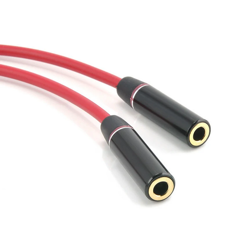 Сплиттер для наушников компьютера 3 5 мм до 2 Женский Мужской Mic аудио Y сплиттер