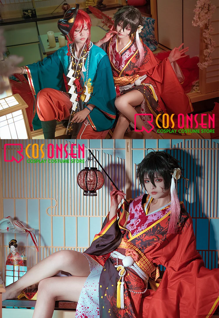 Сценические костюмы звезд cosplayonsen Mika Kagehira Косплей Костюм тамайори Кукольное кимоно с привидениями на заказ