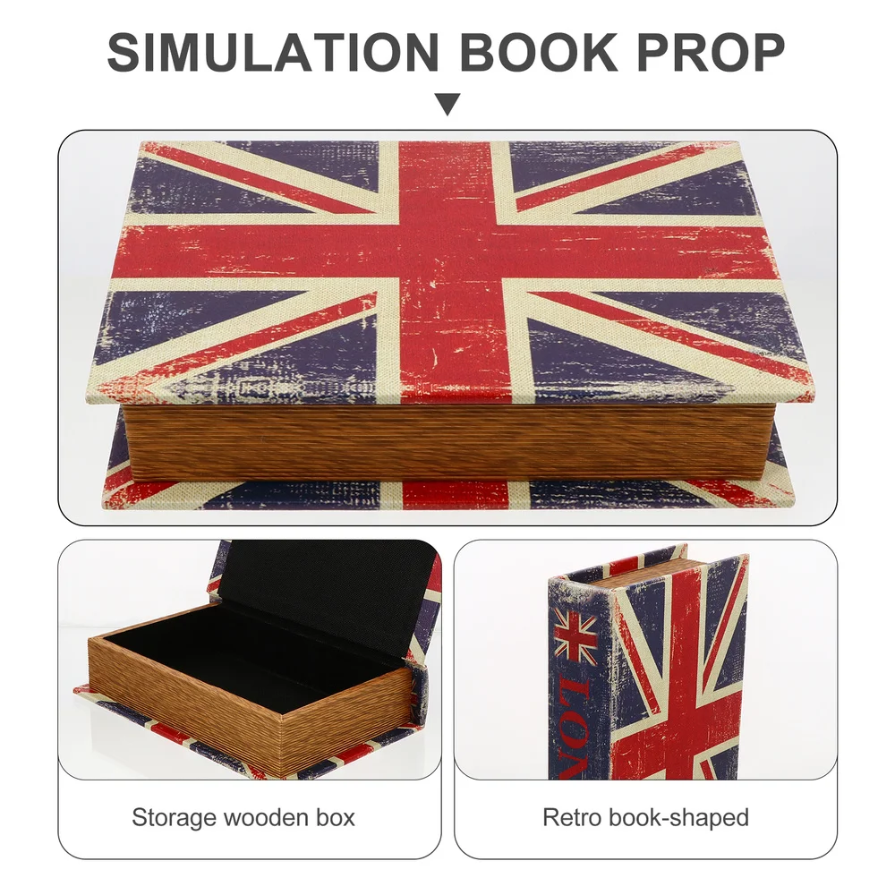 

1Pc Vintage Fake Book Adornment Simulation Book Ornament Practical Storage Box