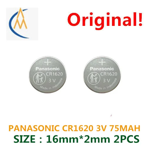 

2 шт. Panasonic CR1620 / BN часы Автомобильный ключ дистанционного управления PLC, промышленная стандартная батарея кнопки 3 в