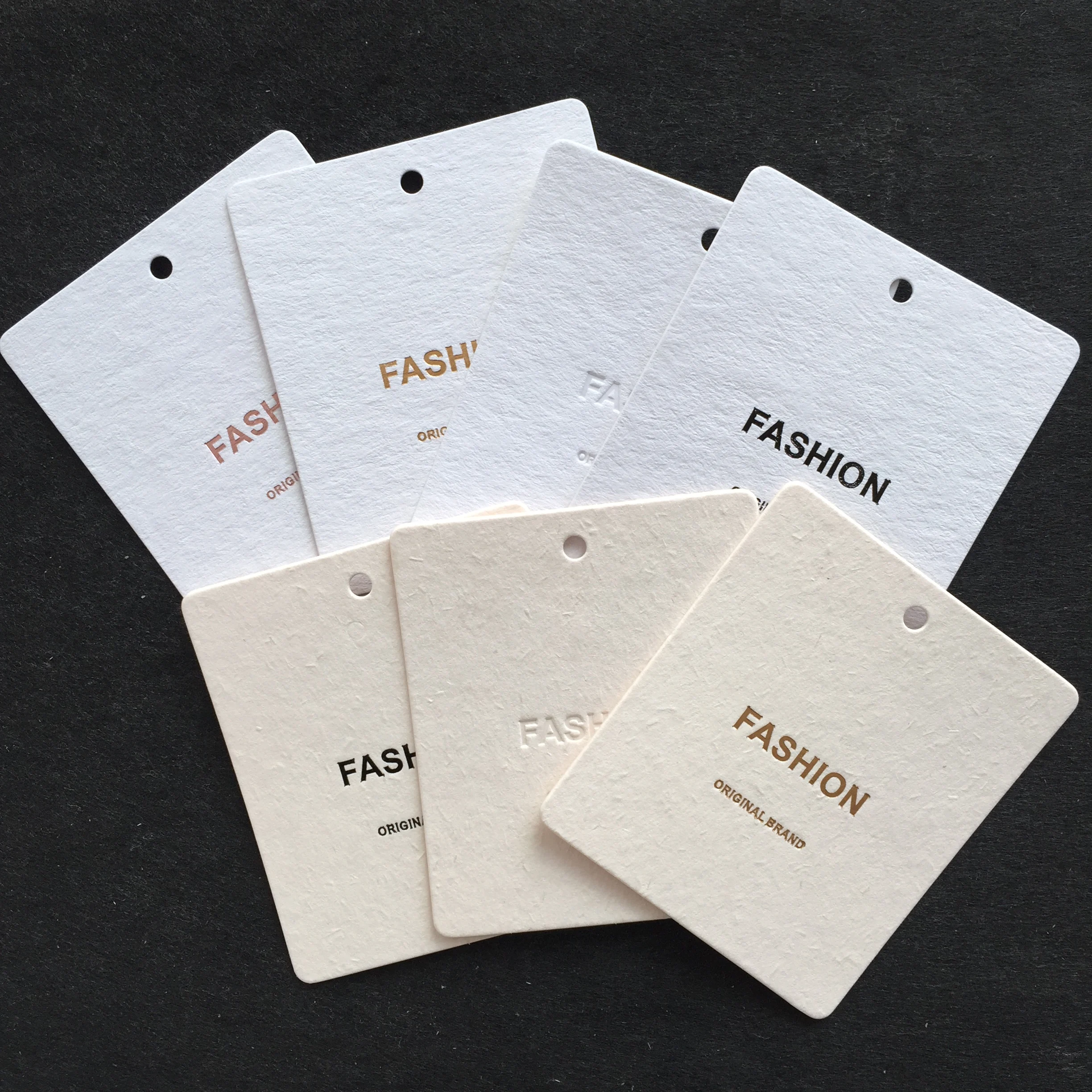 Индивидуальная бирка для одежды белая подвесная фотофольга с собственным