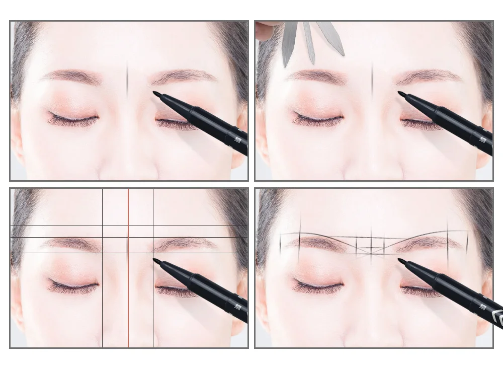 

Microblading Accessories Eyebrow Ruler New Products Stainless Steel Compass Eyebrow Stencil Permanent Makeup Tattoo Supplies