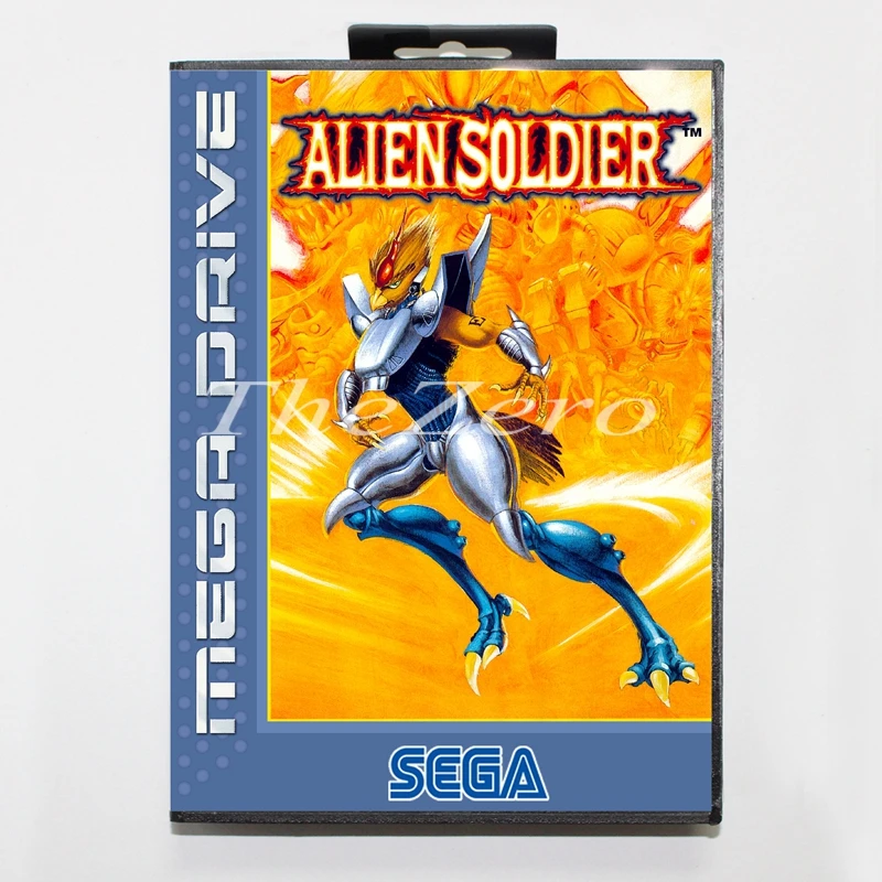 Чужой солдат с коробкой для 16 бит MD видео карточная игра Sega игры Mega