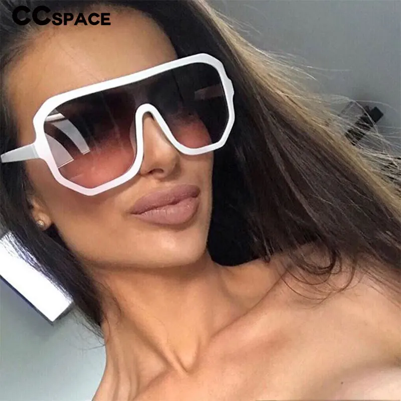 Один объектив негабаритных квадратных солнцезащитных очков для мужчин и женщин Модные Оттенки UV400 Винтажные Очки 46478
