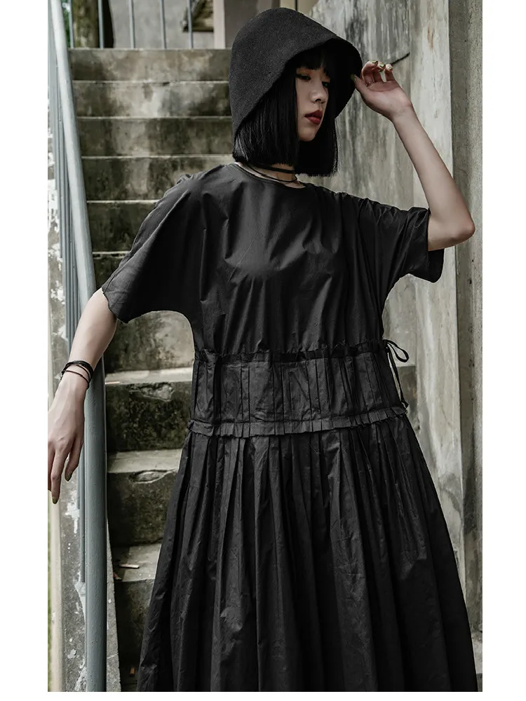 Заводское летнее платье женское средней длины Yamamoto dark wind дизайнерское