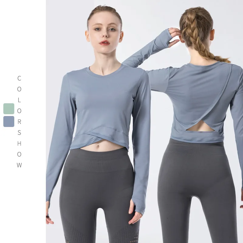 

Long Sleeve Sports Shirts Sports Top Women Fitness Yoga Clothing Breathable Gym Activewear Femme Jersey Running Workout T-Shirt
