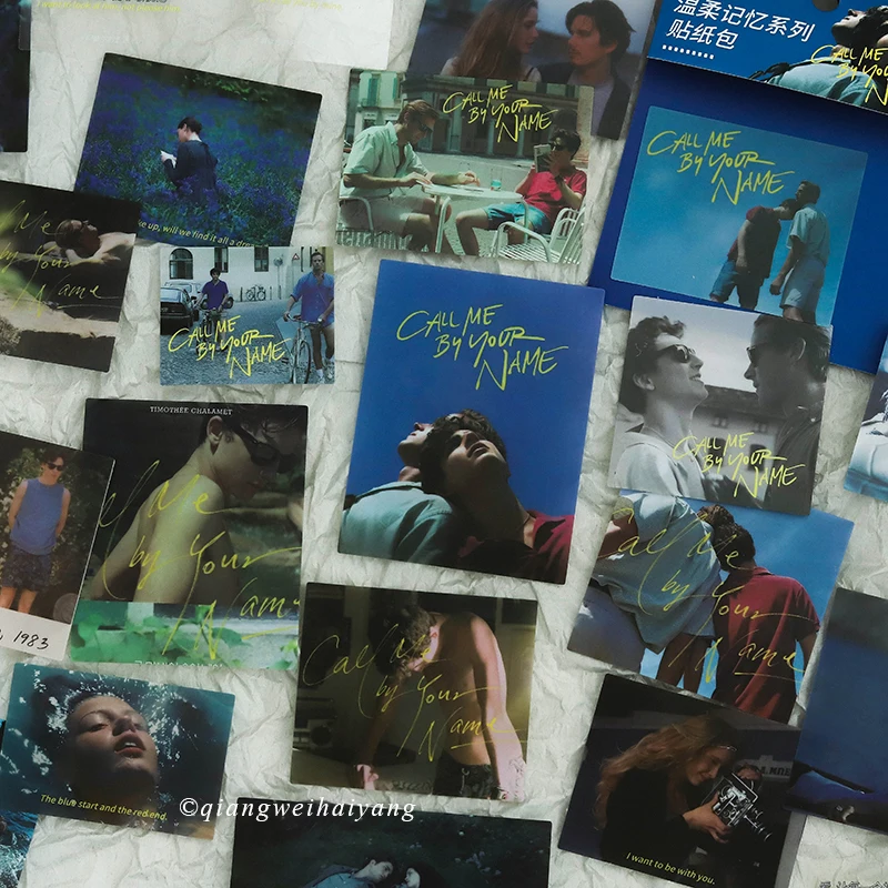 30pcs Vintage Film Please call me by your name Series Stickers Deco Scrapbooking Diary Stationery Ins Style Movie Sticker pack