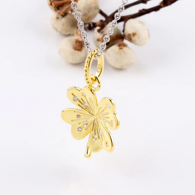 

Lorena S925 Sterling Silver New Hanging Jewelry Pure Silver Lucky Clover Pendant Necklace For Women